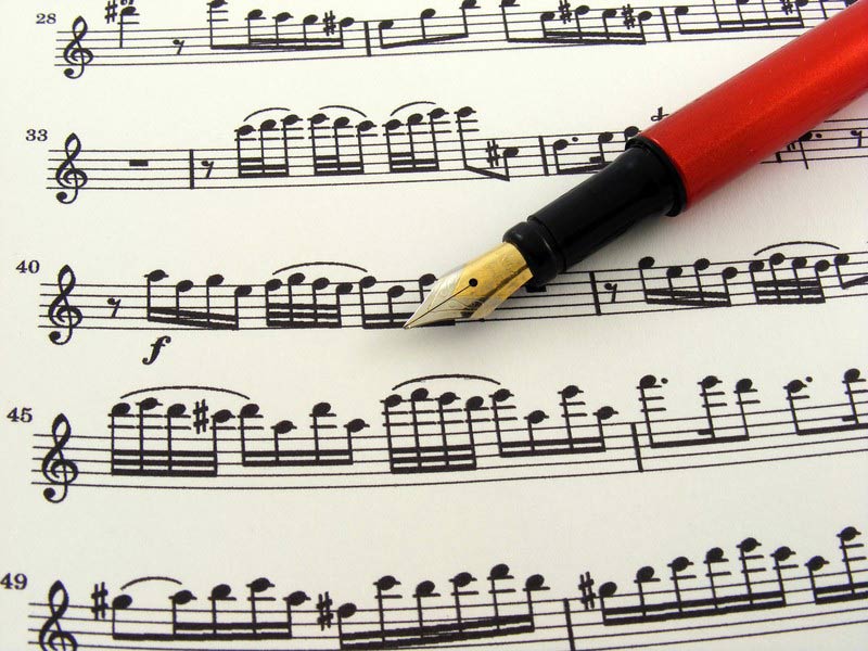 music with pen